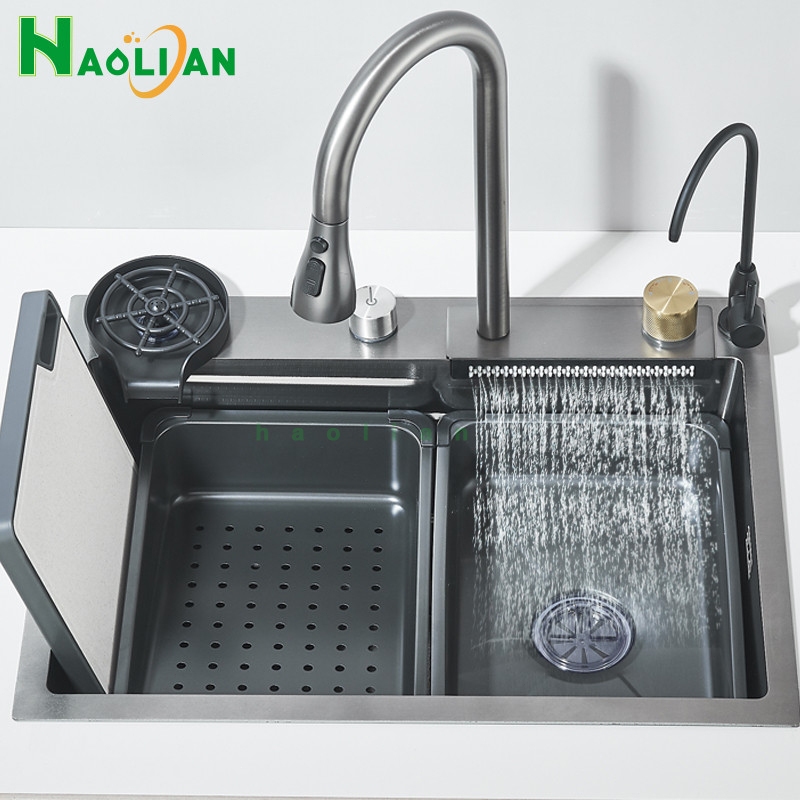 Kit Cuba Cozinha Gourmet De Aço Inoxidável Combinada Com Torneira Cinzento Conjunto Completo em Oferta na Shopee