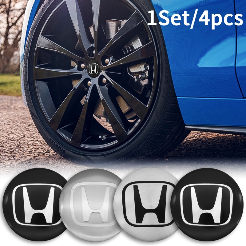 4 Pçs 56mm Tampa Central Da Roda Do Carro Logotipo Adesivo Para Honda City Civic CR-V HR Accord Jazz BR Brio Acessórios