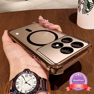 Capa Para POCO X6 Pro 5G , Galvanizada , À Prova De Choque , silicone , Com design De Anel De Sucção Magnética Simples , em Oferta na Shopee