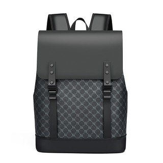 Mochila de couro para homens Bolsa de computador de negócios de grande capacidade
