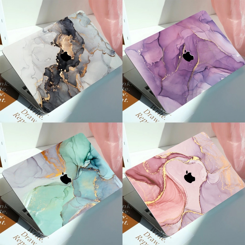 Caso de mármore azul gris para MacBook Air 13 polegadas (2025-2022,M2 M3 M4) A3240 A3113 A2681 2020 Air M1 A2337 A2179