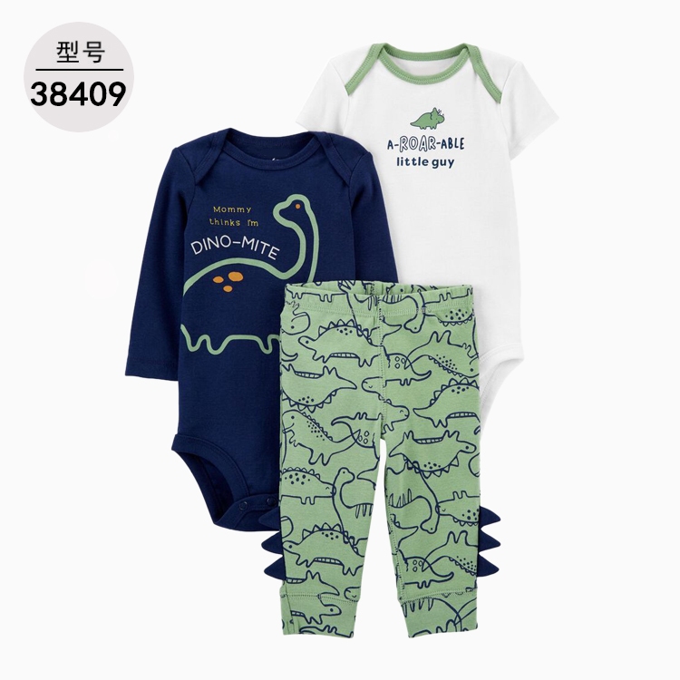 Lucky baby/kit 3 pcs body manga curta ê longa bebê menino ê algodão calça/menino roupa beb...