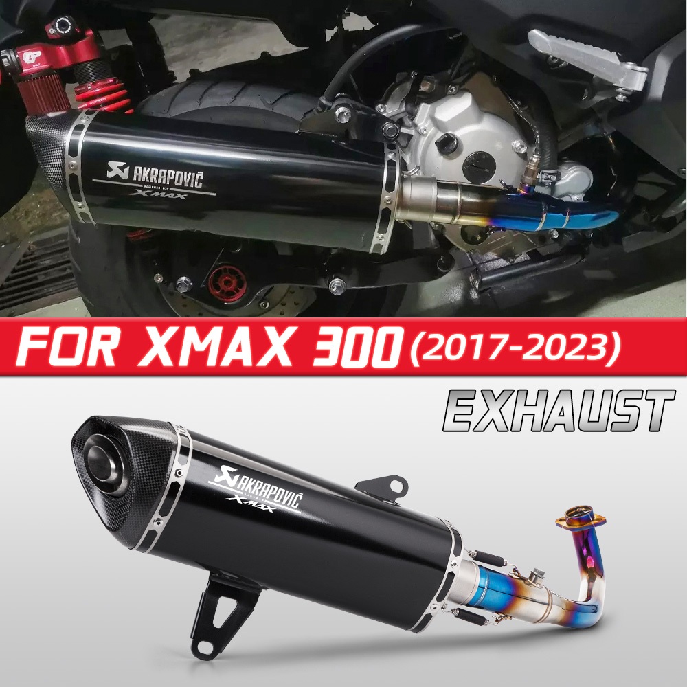 Para XMAX300 xmax250 xamx Motocicleta escape Silenciador Tubo Dianteiro De Aço Inoxidável (2017-2023)