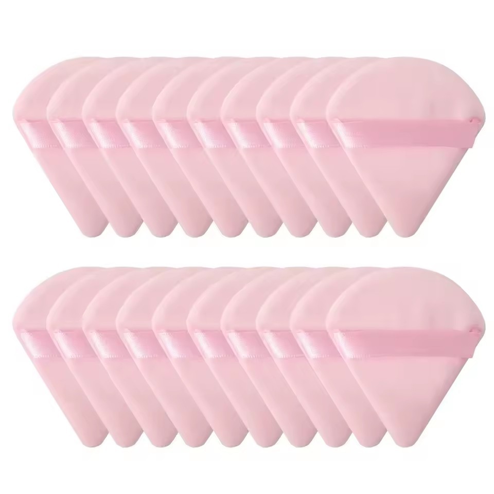 50 Pçs Nova Fundação Cosmética Puff Mini Triângulo Pó Puffs Beleza Feminina Esponja Reutilizável Maquiagem Lavável