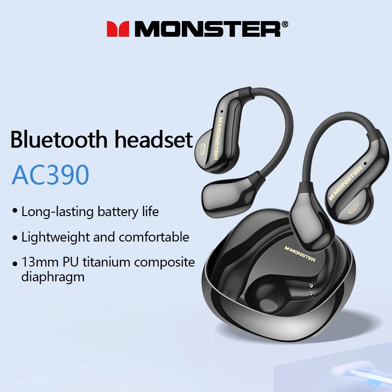 Monster AC390 Intra-Auricular Sem Fio Novo Fone De Ouvido Bluetooth 6.0 Bateria De Longa Duração Com Redução De Ruído - Audio