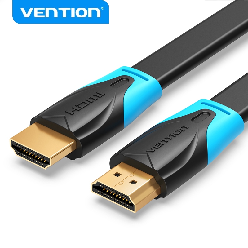 Vention Cabo HDMI Plano 4K 60HZ HDR 2.0 Banhado A Ouro De Alta Velocidade 18 Gbps 1080P Para HDTV Bluray PS5/4 Xbox PC - Audio