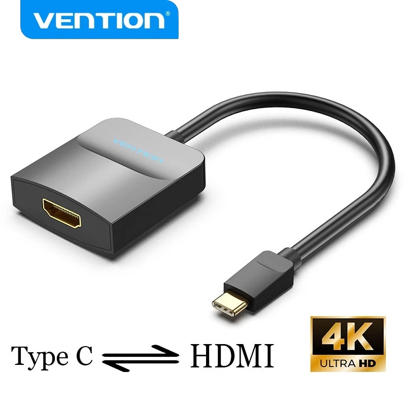 Vention Adaptador USB C Para HDMI Tipo (Compatível Com Thunderbolt 3) Cabo Conversor 4K Samsung Galaxy S10/S9/S8 Dell XP em Oferta na Shopee