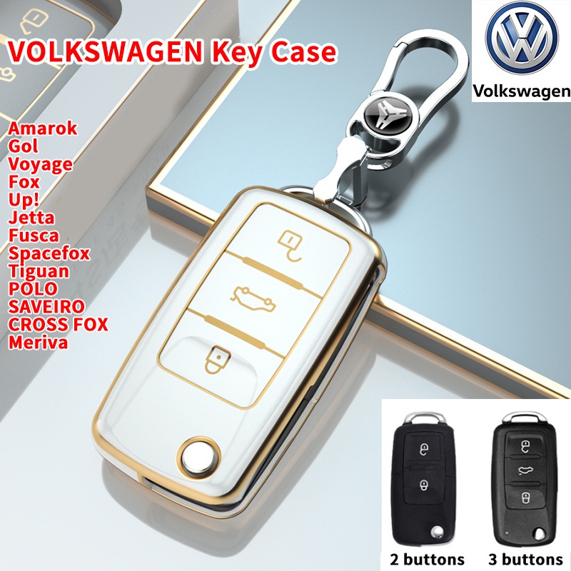 tpu Ouro Carro Gira Capa De Chave Para Volkswagen Amarok/Gol/Voyage/FOX/Up !/Jetta/Fusca/Spacefox/Tiguan/POLO/SAVEIRO/CR