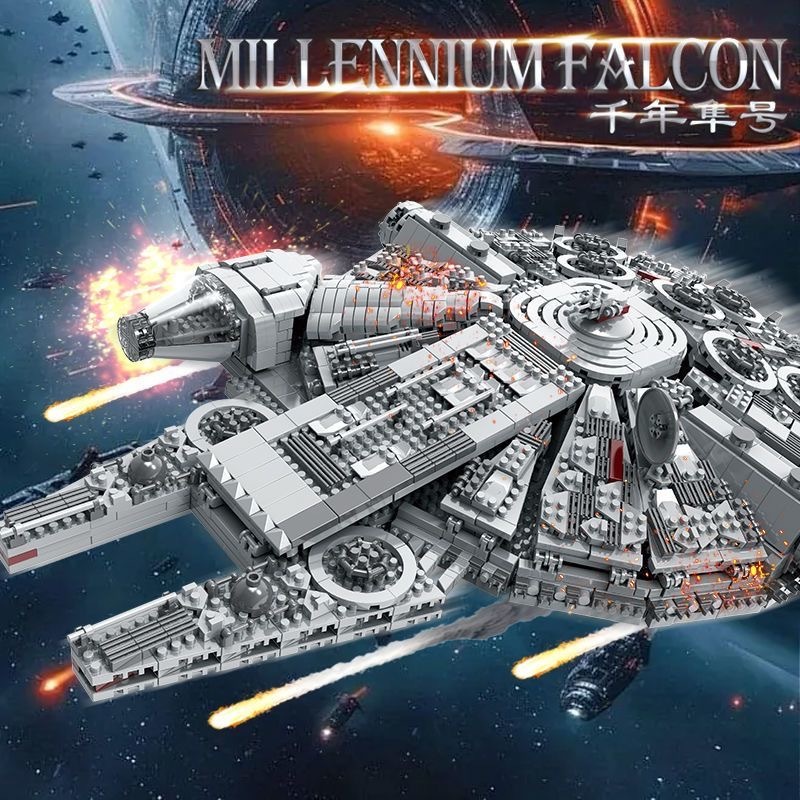 4000 + PCS Lego Blocos de Construção Star Wars Série Nave Espacial Millennium Falcon Boy Montagem Educacional Brinquedo