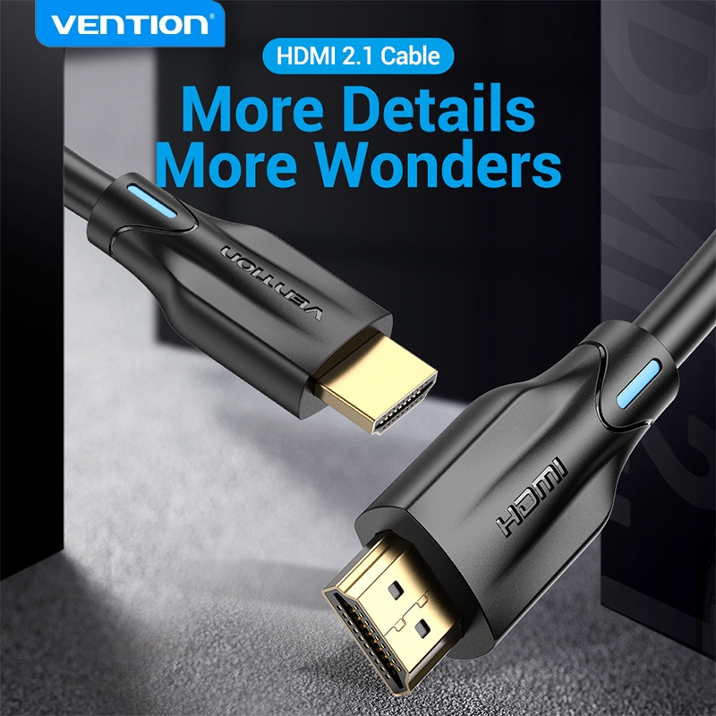 Vention 8K Cabo HDMI Ultra High Speed 48Gbps HDMI 2.1 Cabo Supports 8K/60Hz 4K/120Hz HDR Dolby Atmos eARC for PS4 Appl em Oferta na Shopee