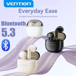 Vention Elf E06 Fones De Ouvido Bluetooth 5.3 Com Fone ENC Baseado Em AI De Áudio De Alta Fidelidade Suporte Para Microf