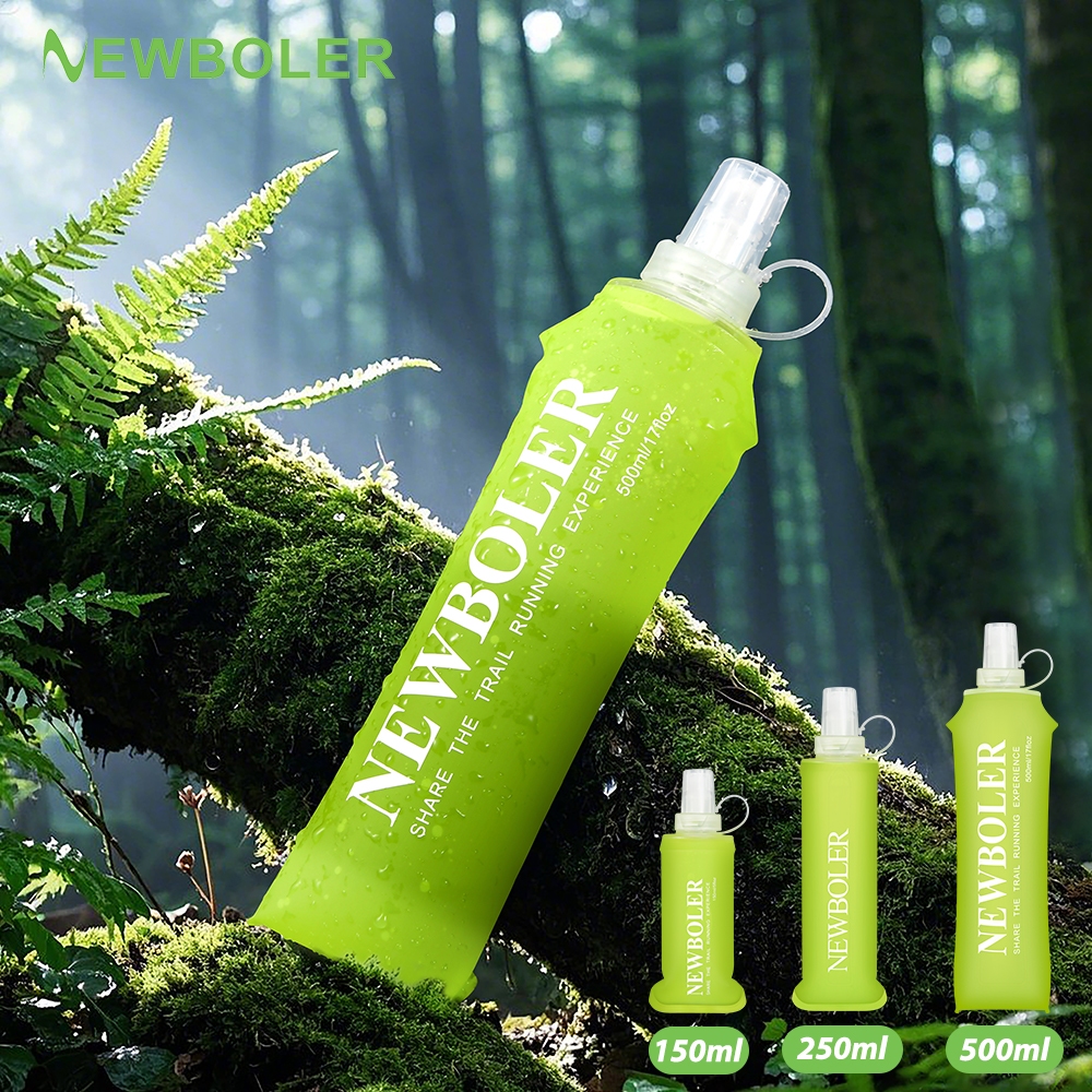 NEWBOLER 150ml 250ml 500ml Frasco Macio Multicolor TPU Silicone Garrafa De Água Dobrável Para Esportes Ao Ar Livre Viaja em Oferta na Shopee