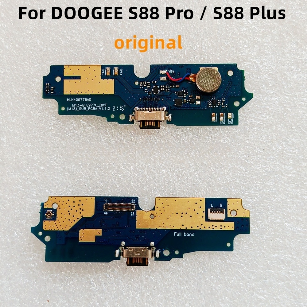 Original Para Doogee S88 Pro Placa USB S88 Plus Vibrador Cabo Flexível Doca Conector 6.3 " Carregador De Telefone Celula