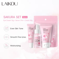 LAIKOU Sakura Soro Facial Clareador De Manchas Creme Apertar Poros Hidratante 3pcs