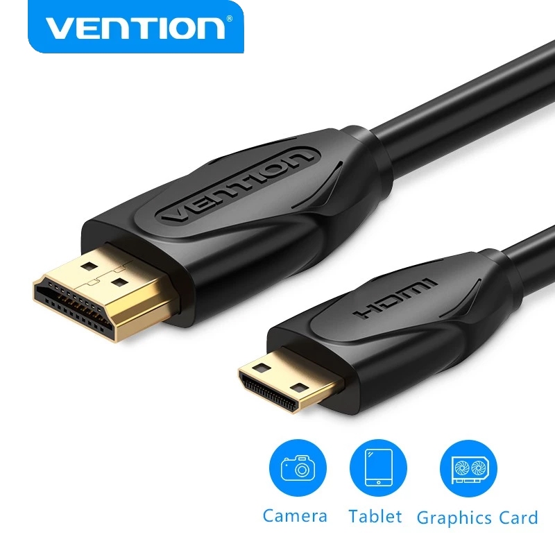 VENTION Cabo Adaptador Hdmi  Mini Hdmi Para Hdmi Macho Para Macho 1080P Hd 4K 3D em Oferta na Shopee