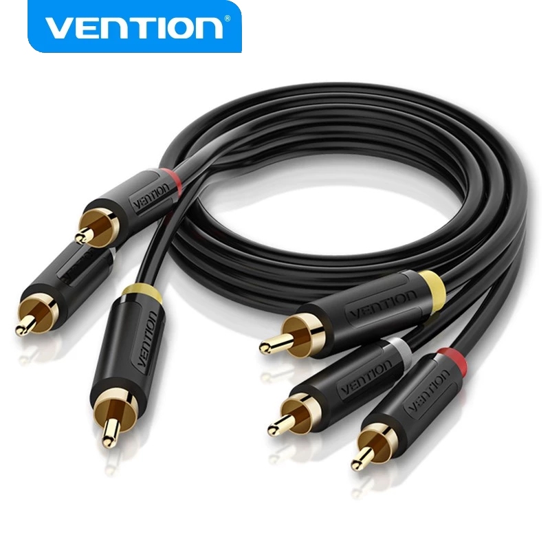 VENTION 3RCA Para 3RCA Av Cabo Composto De Áudio E Vídeo RCA Compatível Com O Amplificador em Oferta na Shopee
