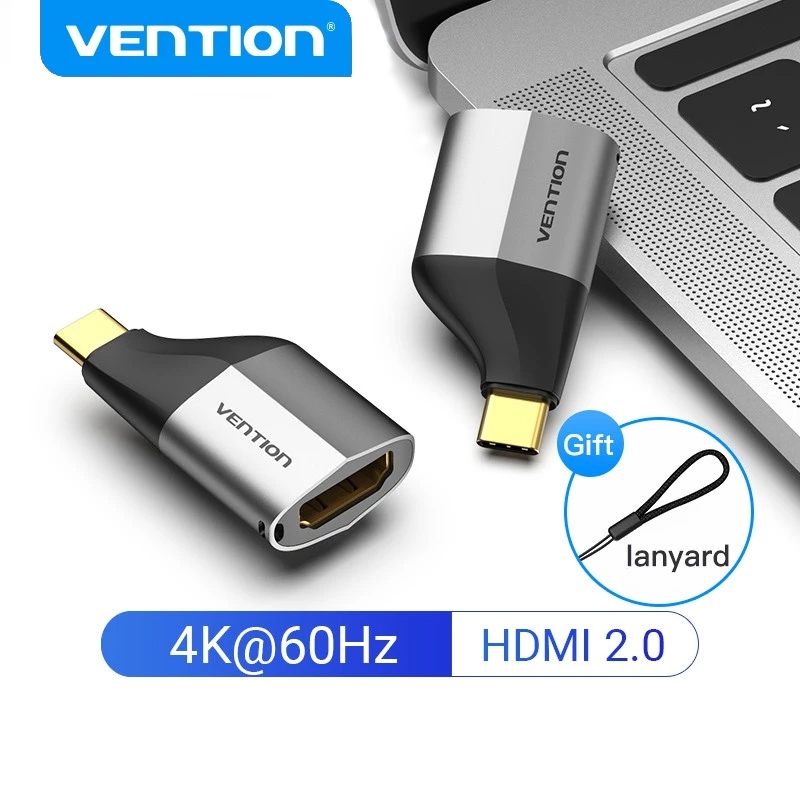 VENTION USB-C para HDMI Adaptador Suporta 4K 60 Hz Compatível com 1080P/720P tipo c para HDMI em Oferta na Shopee