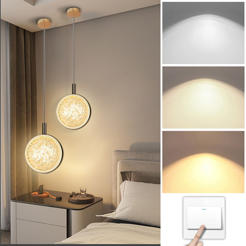 Pendente Cristal Oval Elipse Moderno Dourado Luminária 7w Bivolt 110V-220V em Oferta na Shopee