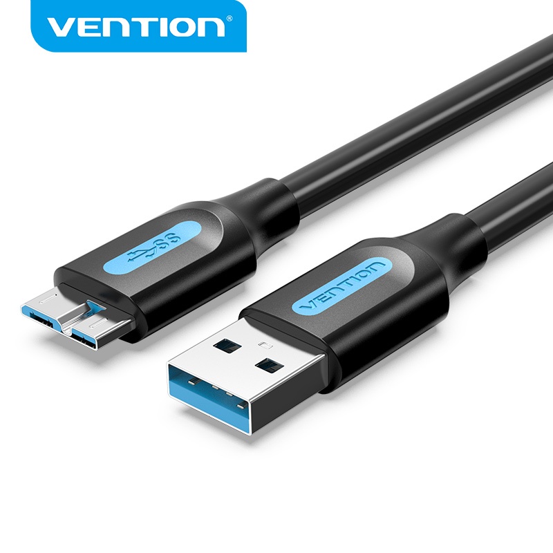 VENTION Cabo Micro B USB 3.0 De Alta Velocidade 5Gbps Carregamento Rápido De Sincronização De Dados 3A Para Disco Rígido