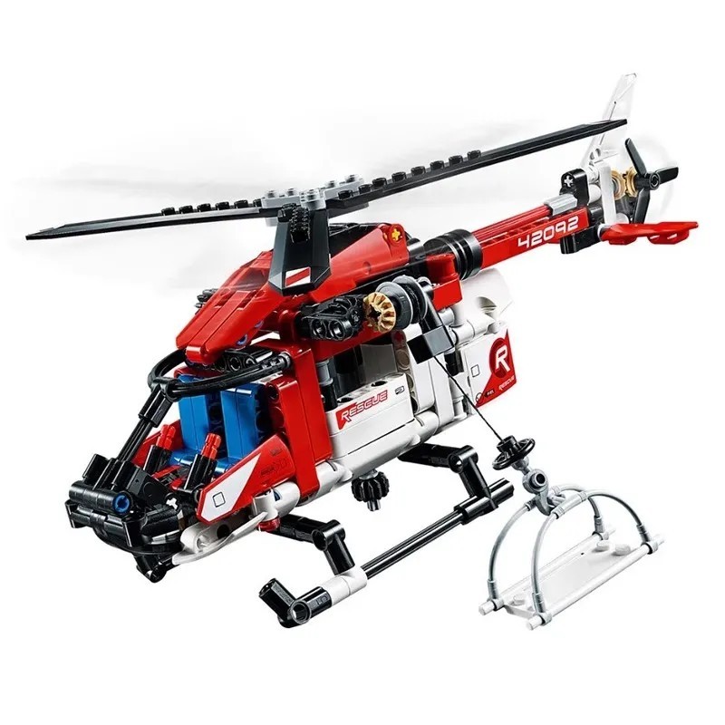 Compatível com Lego 42092 Helicóptero de Resgate Grupo Mecânico Blocos de Construção Bloco de Montagem de Helicóptero Br