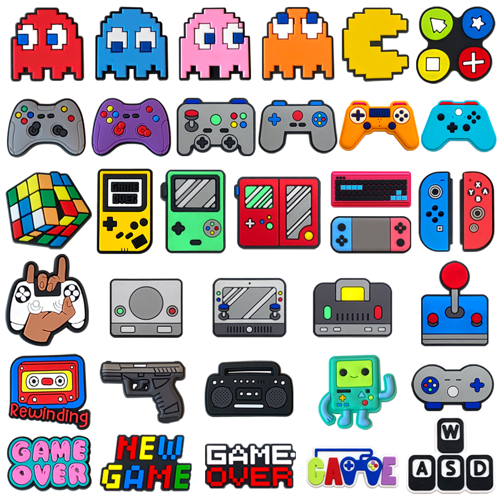 MEIDJ Encantos De Sapato 35 Game Series Decorações Acessórios De PVC Com Botão