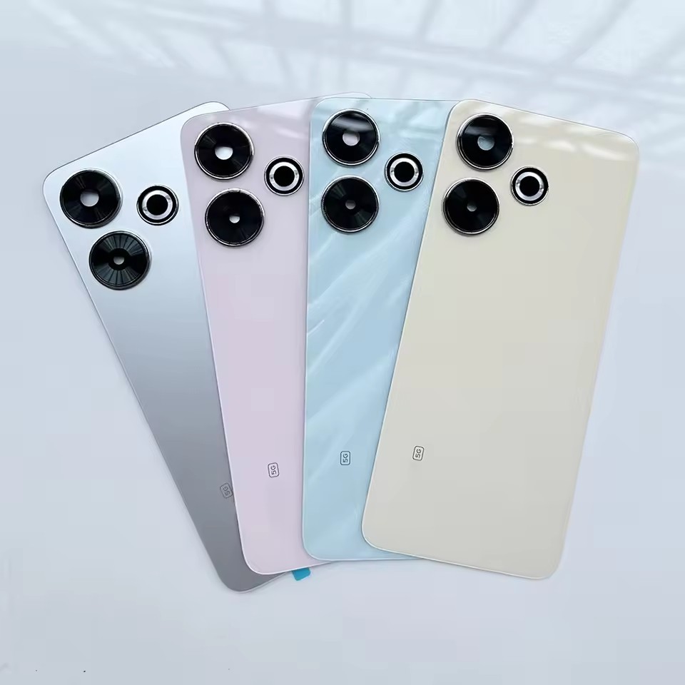 A + Capa De Vidro Traseira Para Xiaomi Redmi 13 4G , Porta , Caixa De Bateria De Substituição , Com Lente De Câmera Redm