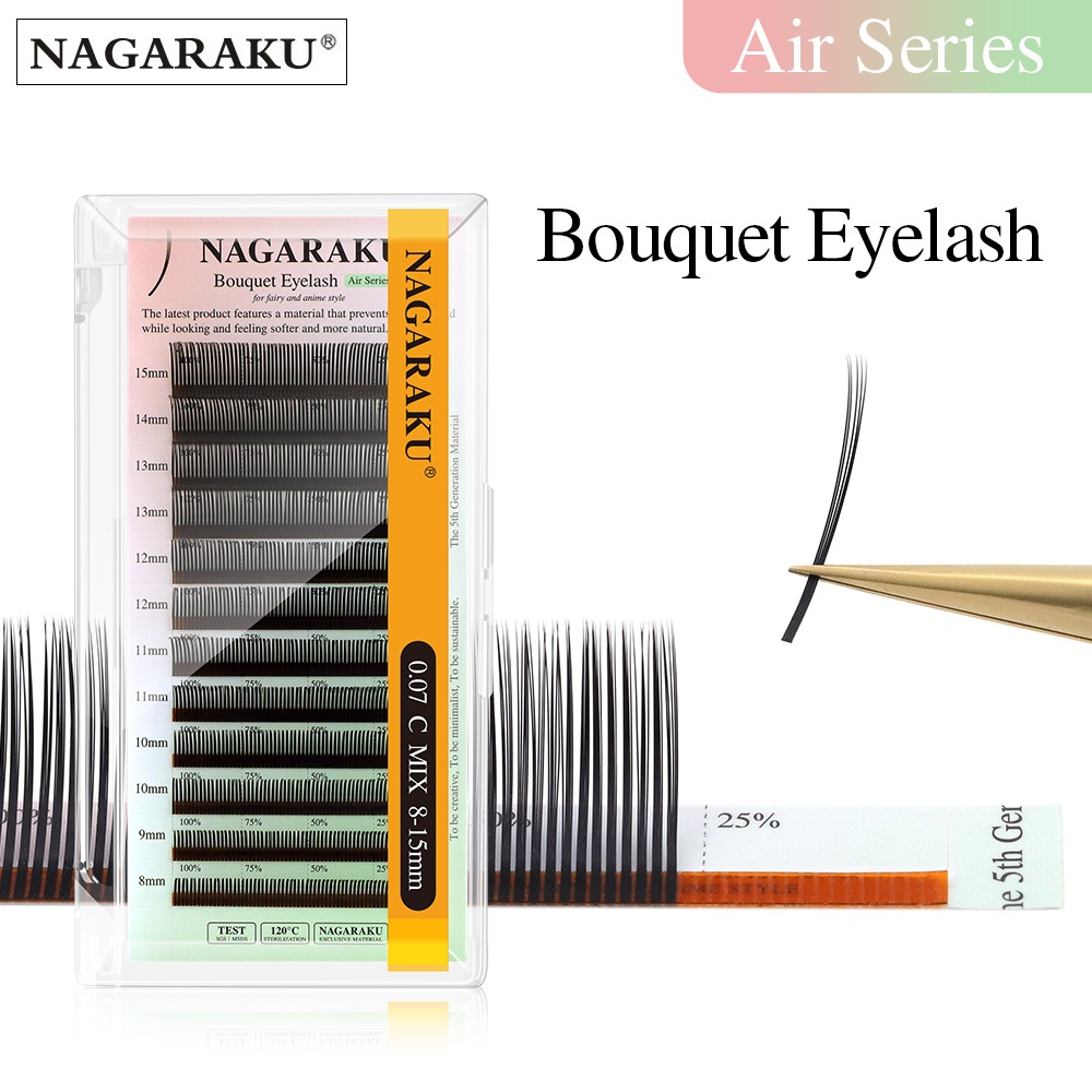 NAGARAKU 5D Bouquet Extensões De Cílios Air Series Postiços Fofos em Oferta na Shopee