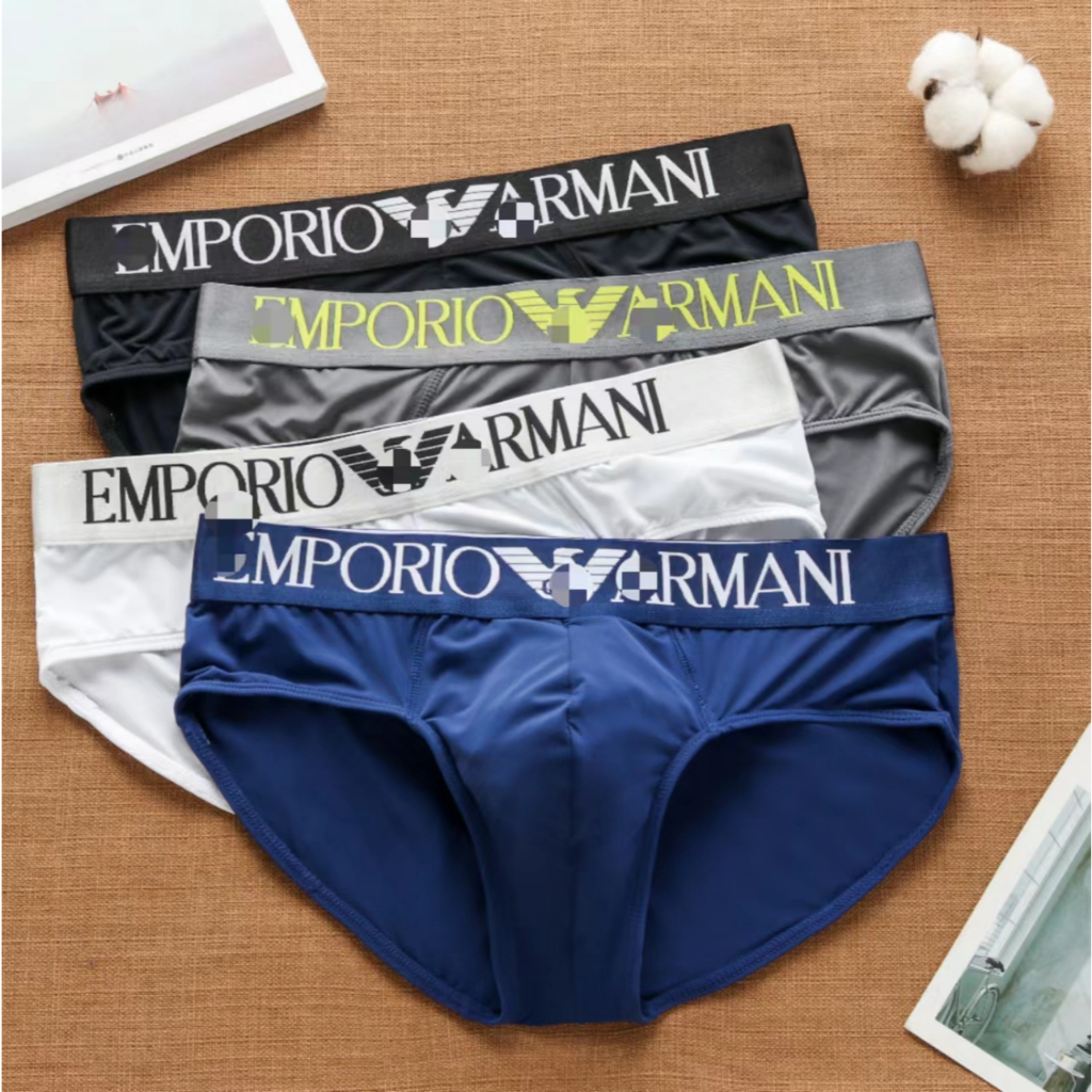 Cuecas Masculinas Roupa Interior Sedas Geladas Respirável Macio Sem Costura Confortável