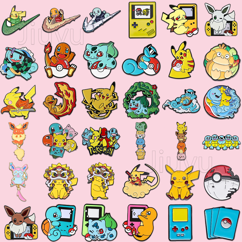 50 Estilos Pok É Mon Anime Crachás Pin Cute Pikachu Brochás De Bolso Monster Pins Jóias Acessórios Para Crianças Amigas em Oferta na Shopee