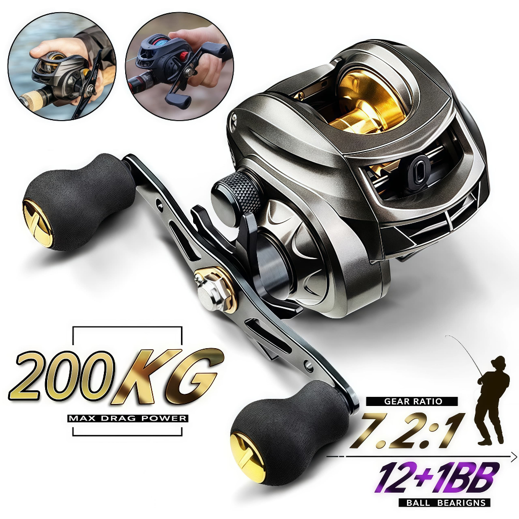 240Kg Carretilha De Pesca Com Marine Sports Pitching 6.2 : 1 Alta 10kg Max Molinete De Pesca Molinete Pesca Mulinete
