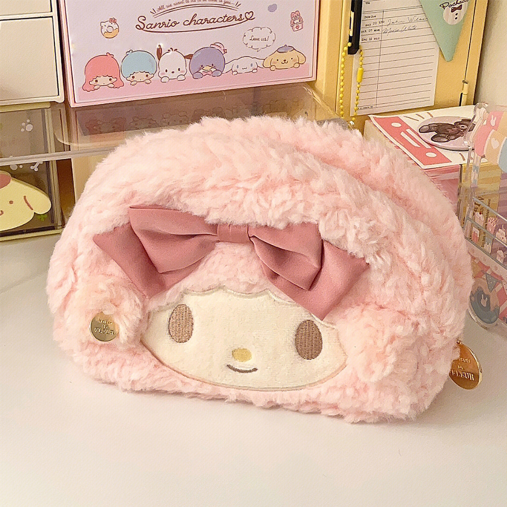 Kawaii Saco De Lápis Para Meninas Caneta De Pelúcia Bonita Pox Cosmética Organizador De Grande Capacidade Escritório De Papelaria De Volta À Escola Suplemento em Oferta na Shopee