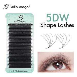 Bella Moça 5D W Extensões De Cílios Em Forma De 0.07 D/C/M/L + Curl Faux Mink Natural Soft Profissionais