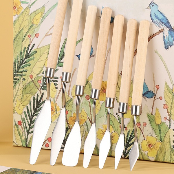 Conjunto De Facas De Pintura A Óleo De Aço Inoxidável , 3/5/7 Peças , Espátula Artística , Faca , Artesanato , Raspador