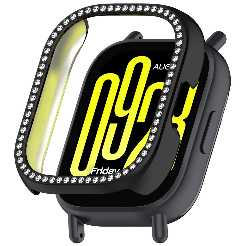 Protetor De Tela De Meia Concha Com Moldura De Diamante Brilhante Para Redmi Watch 5 Lite / Redmi Watch 5 Active — imagem 2 de 2
