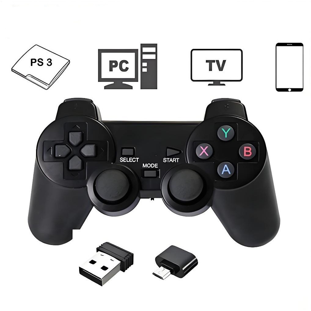 Auspiciosorui01 Controle De Jogo Sem Fio De 2.4Ghz Gamepad Para Ps3 Pc Tv em Oferta na Shopee