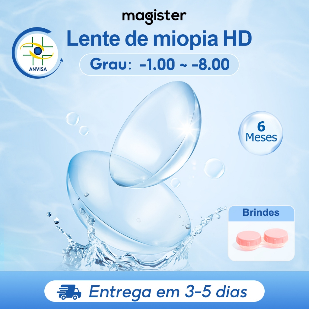 Miopia (-1,00 ~-8,00) Magister lente de contato conforto natural Semianual 14,0mm um par lente de contato com grau