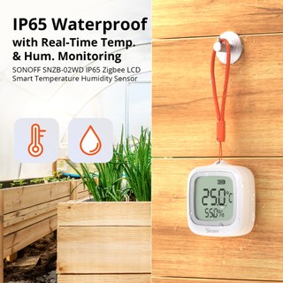 SONOFF SNZB-02WD IP65 Zigbee 3.0 LCD Sensor Inteligente De Temperatura E Umidade Para Estufa De Banheiro Externa ° C/F T
