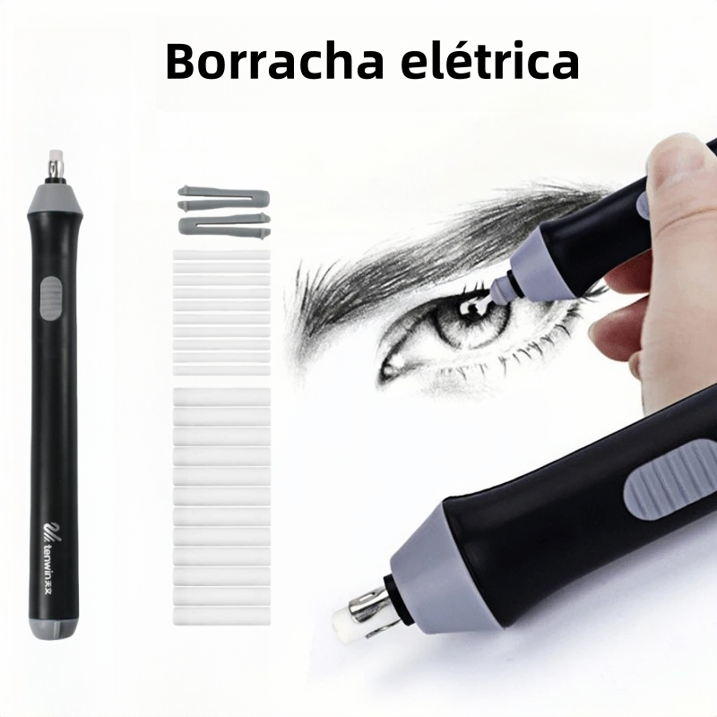 Borracha Elétrica para Desenho com Diferente refil, Borracha elétrica Para lápis em Oferta na Shopee