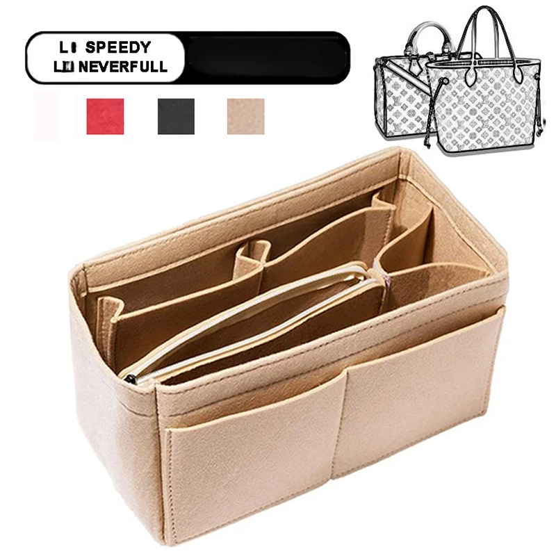 Organizador Interno de Bolsa Grande com Zipper, Multiuso para Cosméticos, Artigos de Viagem e Itens Infantis