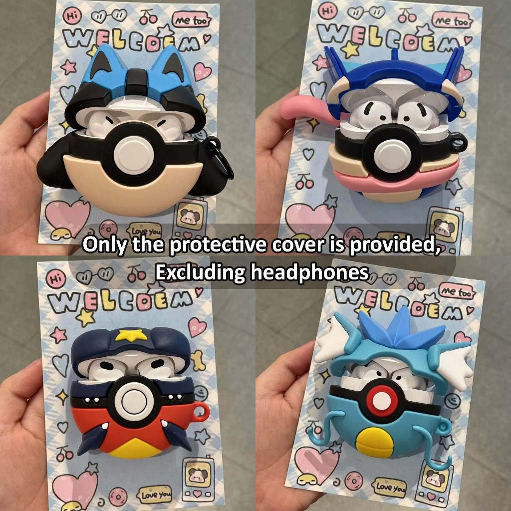 Nova capa de fone de ouvido Pokémon Poké Ball para AirPods 4 capa Bulbasaur Novo estilo