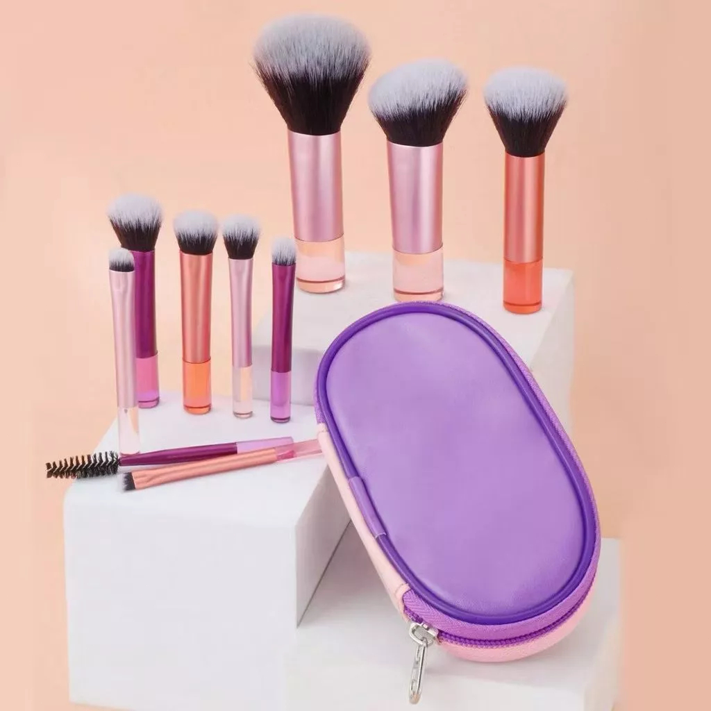 Produtos Spot | Conjunto Portátil Completo De Pincéis De Maquiagem De 10 Peças/Alça Curta Multicolorida Com Bolsa De Arm