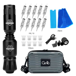 Conjunto De Mini Foguetes Tattoo Machine Sem Fio Fonte De Alimentação RCA Interface Rotativa Pen Kit em Oferta na Shopee