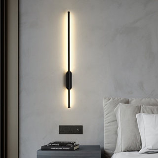Luminária de parede linear moderna 80CM 13W com ajuste de luz em três cores em Oferta na Shopee