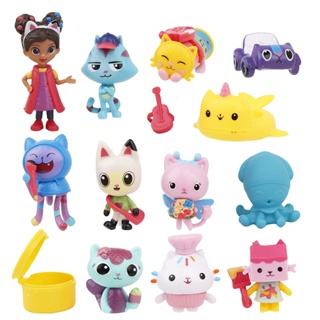 13 Pçs/Set Novo Desenho Animado Anime Gabby's Dollhouse Figura Gato Sorridente Carro Bonecos De Animais Fofos Gatinho Q  em Oferta na Shopee