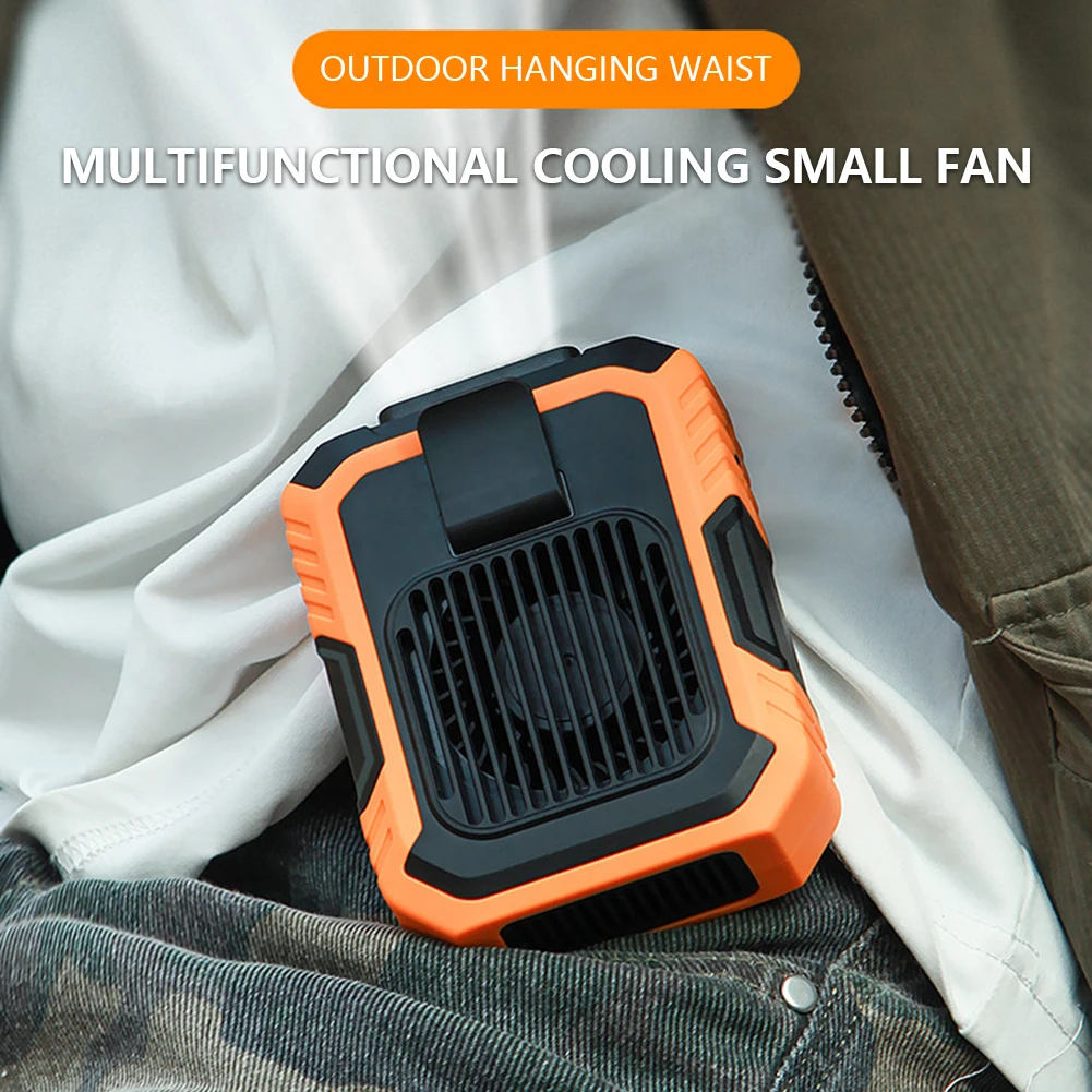 Mini Ventilador de Cintura com Carregamento USB, 3 Velocidade Air Cooler, Pendurado, Pescoço Arrefecimento