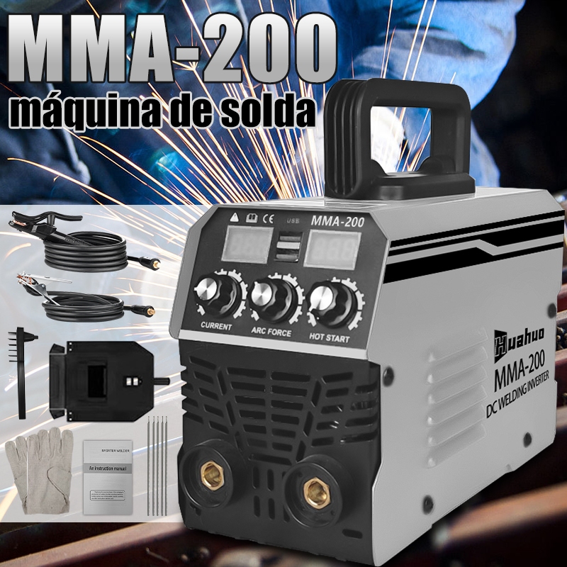 110V/220V Máquina Solda Inversora Profissional Mini máquina de solda digital MMA-200/MMA-120