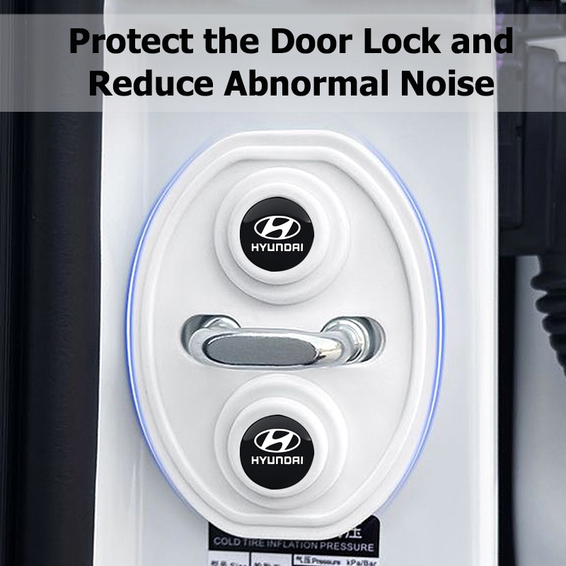4 Pçs Engrossado Fechadura Da Porta Do Carro Auto-Adesivo Silicone Capa Protetora Para Hyundai hb20 HB20S HB20X Lafesta