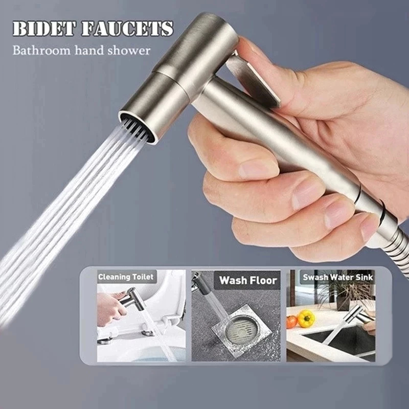 Kit de Ducha Higiênica Para Banheiro Completa Luxo Metal Inox núcleo da válvula de cobre 1.2m Chuveirinho Privada em Oferta na Shopee