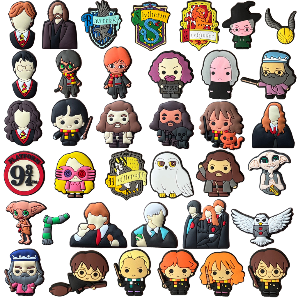 37 Estilo Sapato Encantos Decrations Desenhos Animados Filmes Clássicos Sandálias Fivela PVC Acessórios Botão