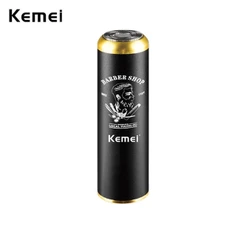 Kemei Mini Barbeador Elétrico Masculino Molhado E Seco Pequena Navalha Uso USB Recarregável Portátil Máquina De Barbear